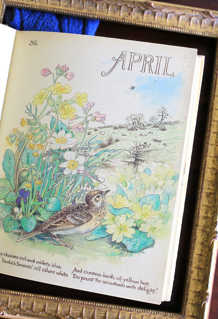 八尾専用店/ 3月中旬入荷/イギリスエディスホールデン国花日記// - 本・絵本 - 紙 ゴールド